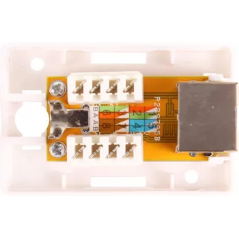 GETFORT GF-1G6FTP Tienená povrchová RJ45 zásuvka Cat.6, 1-port, biela