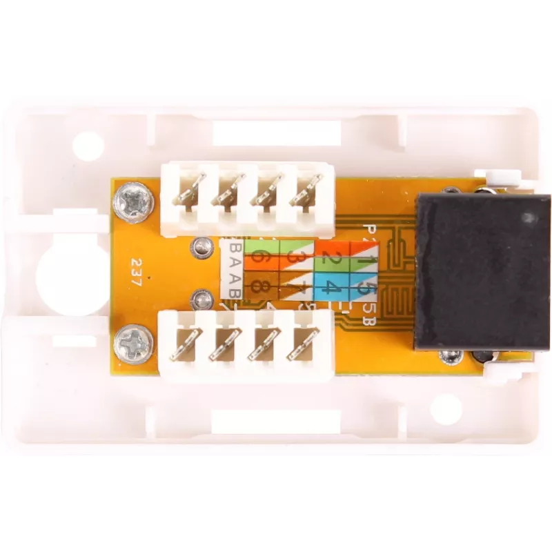 GETFORT GF-1G6UTP Povrchová RJ45-Cat.6-UTP sieťová zásuvka, biela