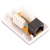 GETFORT GF-1G6UTP Povrchová RJ45-Cat.6-UTP sieťová zásuvka, biela