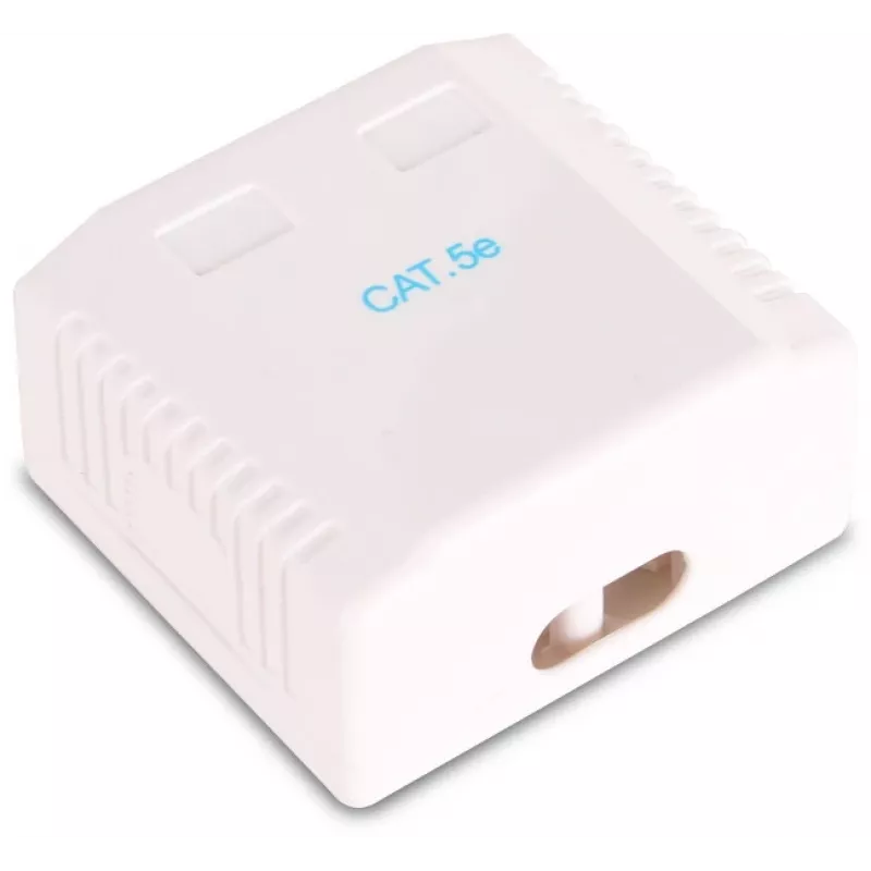 GETFORT GF-2G5EFTP tienená nástenná RJ45 zásuvka, 2-port, Cat.5e, biela