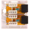 GETFORT GF-2G5EUTP na omietku dvojitá RJ45 Cat.5e UTP sieťová zásuvka, biela