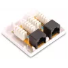 GETFORT GF-2G5EUTP na omietku dvojitá RJ45 Cat.5e UTP sieťová zásuvka, biela