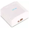 GETFORT GF-2G5EUTP na omietku dvojitá RJ45 Cat.5e UTP sieťová zásuvka, biela