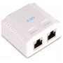 GETFORT GF-2G6FTP tienená nástenná sieťová zásuvka, 2x RJ45, Cat6 FTP, biela