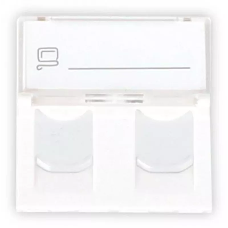 GETFORT GF-2MOD-2G Mosaic 2-port RJ45 Cat.5e sieťový modul, 45x45mm, biely