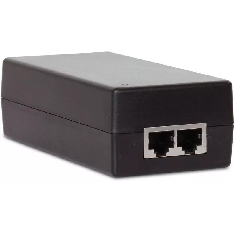 GETFORT GF-48D1000 48W pasívny PoE injektor adaptér, 100-240V AC na 48V DC, 10/100 Mbps, 2x RJ45, kompatibilný s IEEE 802.3af/at