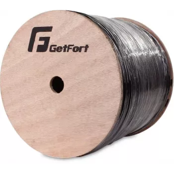 GETFORT GF-DAC-2J outdoorový kábel na priame zakopanie 1m, 2 vlákna, singlemode OS2, UV odolný PE plášť, ochrana proti hlodavcom
