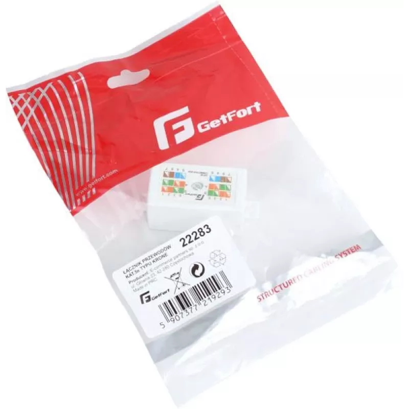GETFORT GF-LP-5UTP Cat.5e UTP Krone Type káblový spoj, bez nástroja IDC, biely