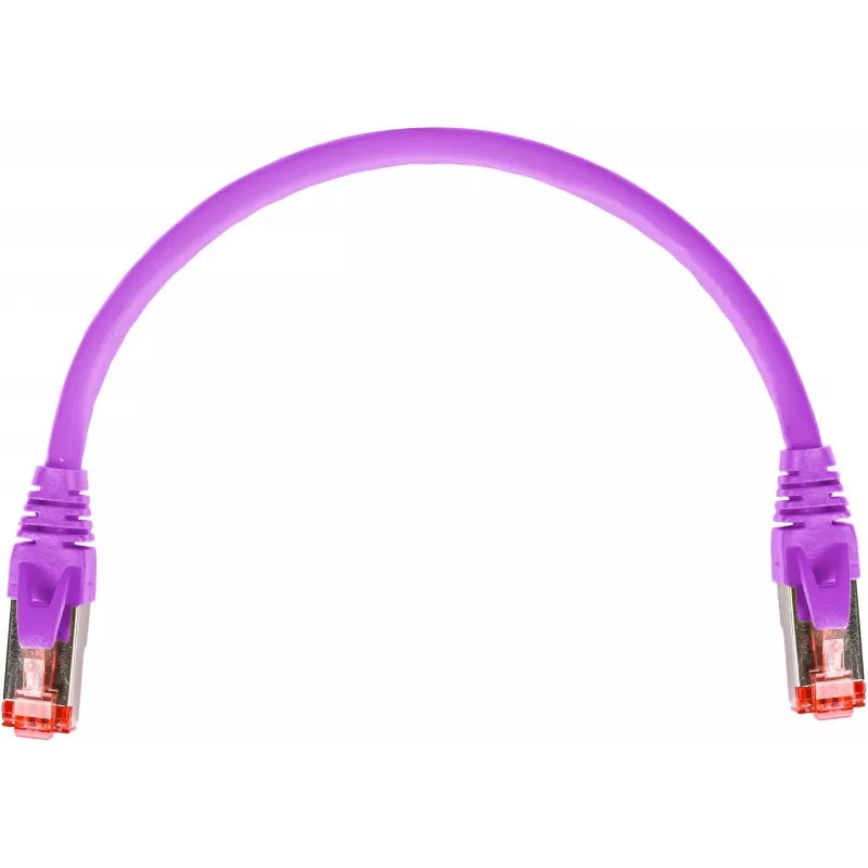 GETFORT GF-PC6ASFTP-0.25V Cat.6A S/FTP LSOH patch kábel 0,25 m fialový