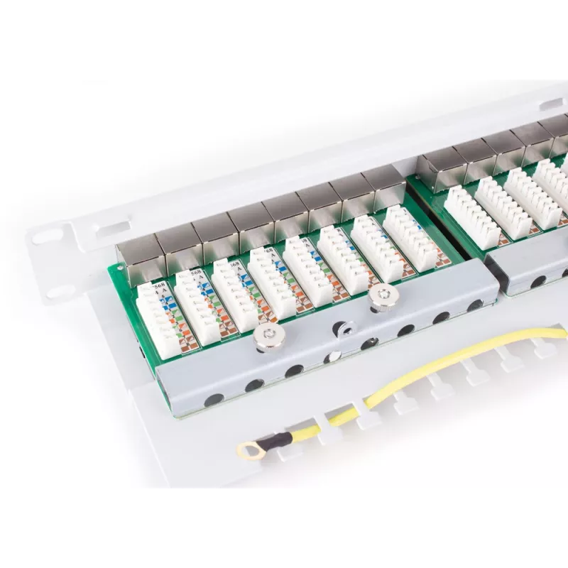 GETFORT PGF-6FTP24-B6-G patch panel FTP CAT.6 24 portov sivý 1U racková montáž