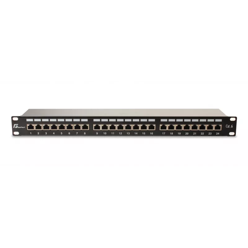 GETFORT PGF-6FTP24-B6 Patch panel FTP Cat.6 24-port 19-palcový 1U Čierny