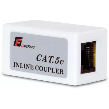 GETFORT RJ45 Cat.5e UTP inline spojka samica-samica (čierna)