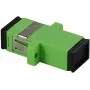 GETFORT SC/APC Simplex optický adaptér, Singlemode, zelený, prírubová montáž