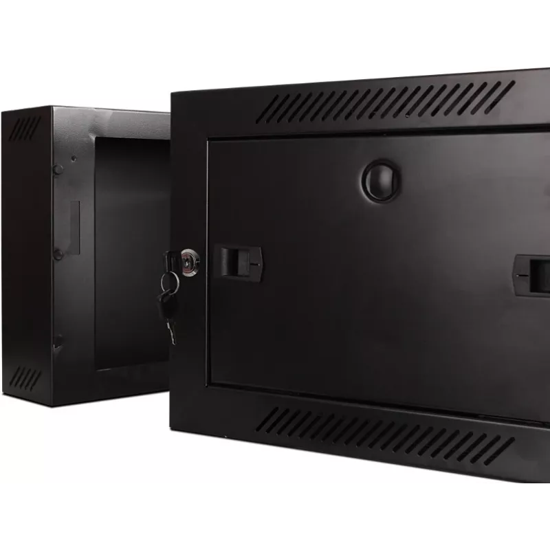 GETFORT WGF04-65EH-DGB 19 inch 4U nástenný rozvádzač, dvojdielny, 600x550 mm, čierny