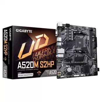 GIGABYTE A520M S2HP AM4 Micro-ATX základná doska, DDR4, HDMI, D-Sub, DisplayPort, M.2, Gigabit LAN
