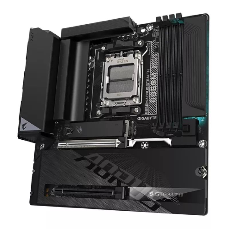 GIGABYTE B850M AORUS STEALTH AM5 Micro-ATX základná doska, DDR5, 2.5GbE, Wi-Fi 6E, 3x M.2