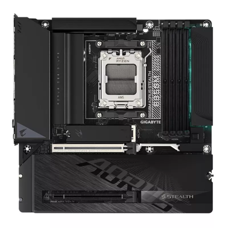 GIGABYTE B850M AORUS STEALTH AM5 Micro-ATX základná doska, DDR5, 2.5GbE, Wi-Fi 6E, 3x M.2