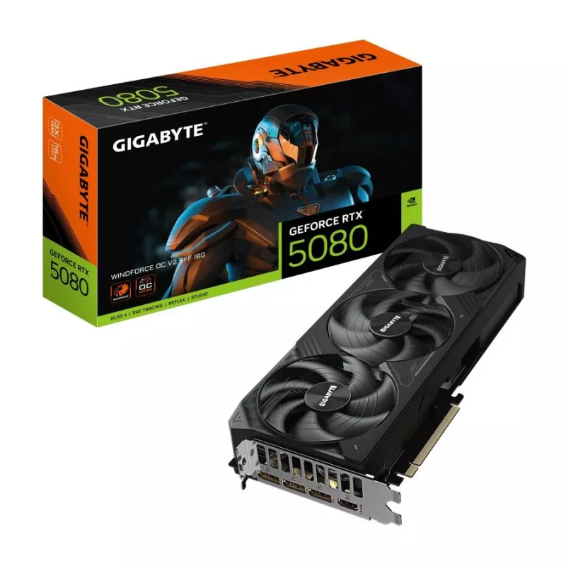 GIGABYTE GeForce RTX 5080 WINDFORCE OC V2 SFF 16GB GDDR7 grafická karta