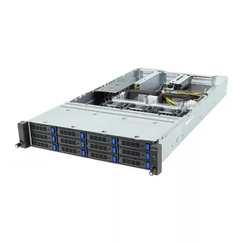 Gigabyte R243-EG0-AAL1 2U Rack Server Barebone, Single SP6, AMD EPYC 8004, 12x DDR5, 12x 3,5 palca Hot-Swap, 2x 10GbE, redundantný 850W