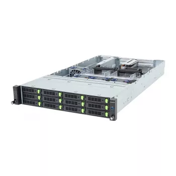 Gigabyte R263-ZG0-AAL2 (Rev. 3.x) 2U rackový server Barebone, Single AMD SP5, 12x 3,5/2,5 inch pozície, 2x 1200W napájací zdroj