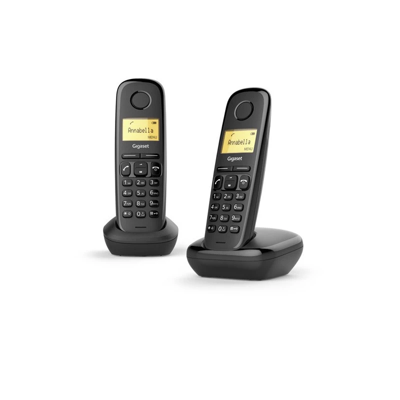 Gigaset A170 Duo čierny DECT bezdrôtový telefón so záznamníkom, 2 mikrotelefóny, ECO DECT