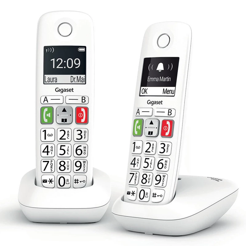 Gigaset E290 bezdrôtový DECT telefón biely