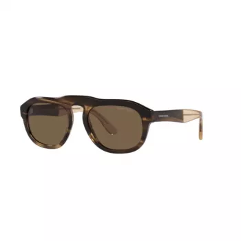 GIORGIO ARMANI AR8173-595873 slnečné okuliare pre pánov, havannský acetátový rám, sivé polykarbonátové šošovky, 52 mm