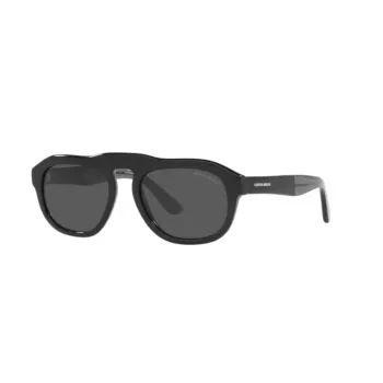 GIORGIO ARMANI MAN AR8173-500187 obdĺžnikové slnečné okuliare čierne/sivé 52mm