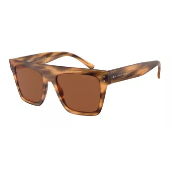 GIORGIO ARMANI slnečné okuliare AR8177-592173 unisex Havana hnedá hranaté acetát 52/20/140 mm