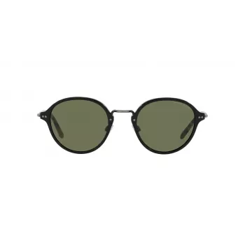 GIORGIO ARMANI dámske slnečné okuliare AR8139-500131 čierny acetátový rám, hranatý tvar, sivé sklá, 51 mm