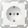 Gira 418327 SCHUKO zásuvka so SafetyPlus, skrutkové svorky, System 55, čistá biela matná