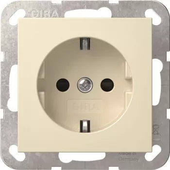 GIRA 445301 SCHUKO zásuvka so shutter, System 55, krémová