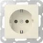 Gira 446601 SCHUKO zásuvka podomietková bez čeľustí System 55 krémovo biela lesklá