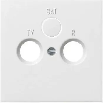 Gira Kryt pre TV, rádio, SAT zásuvku, plošný spínač Design, Čistá biely 0869112