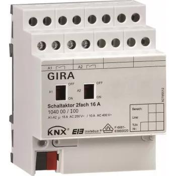 GIRA KNX spínací aktor 2-kanálový 16A DIN lišta 104000