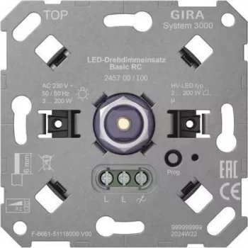 Gira LED otočný stmievač vložka Basic RC System 3000 245700