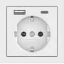 Gira SCHUKO zásuvka s USB napájaním, 2x USB-A 5V 2,1A, podomietková, čisto biela lesklá 245970