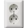 Gira Standard 55 dvojitá SCHUKO zásuvka čistobiela matná (078804)