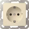 Gira System 55 zásuvka SCHUKO krémovobiela (418801)