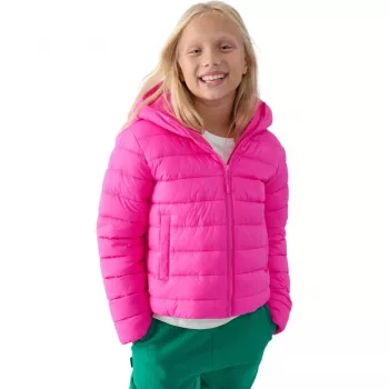 dievčenská páperová bunda 4F F449 fuchsia 158cm