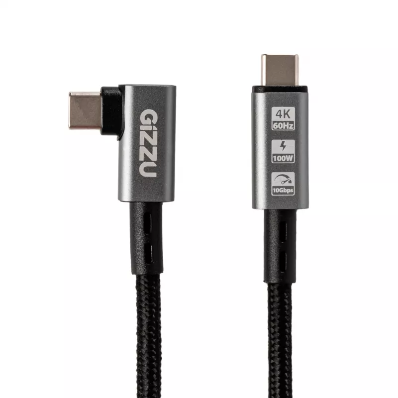 Gizzu 100W 10Gbps Type-C uhlový kábel 1m