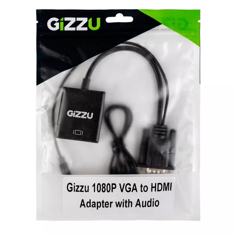 Gizzu 1080P VGA na HDMI adaptér so zvukom