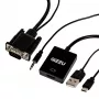 Gizzu 1080P VGA na HDMI adaptér so zvukom