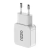 Gizzu 2-portová 30W GaN nástenná nabíjačka USB-C PD + USB-A QC biela