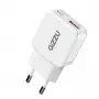 Gizzu 2-portová 30W GaN nástenná nabíjačka USB-C PD + USB-A QC biela