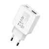 Gizzu 2-portová 45W GaN nástenná nabíjačka USB-C PD & USB-A QC biela
