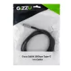 GIZZU 240W 20Gbps USB-C na USB-C pletený kábel 1m čierna