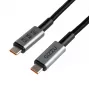 GIZZU 240W 20Gbps USB-C na USB-C kábel 2m čierny