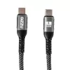 GIZZU 240W 480Mbps USB-C na USB-C pletený kábel 1m čierna
