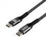 GIZZU 240W 480Mbps USB-C na USB-C pletený kábel 1m čierna